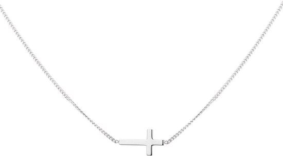 Ketting kruisje liggend - Glad