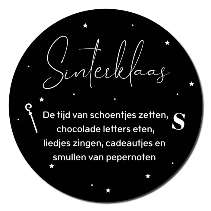 Muurcirkel - Sinterklaas de tijd van 30 cm